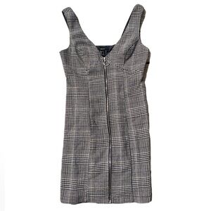 💙 Forever 21 Plaid Zip Front Mini Dress - Size Small